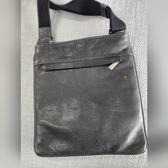 Cuoieria Fiorentina 9x10" Crossbody Messenger Bag Dark Brown Leather - Picture 2 of 8